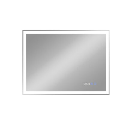 Continent Зеркало с подсветкой Mercury 800x600 часы, антизапотевание